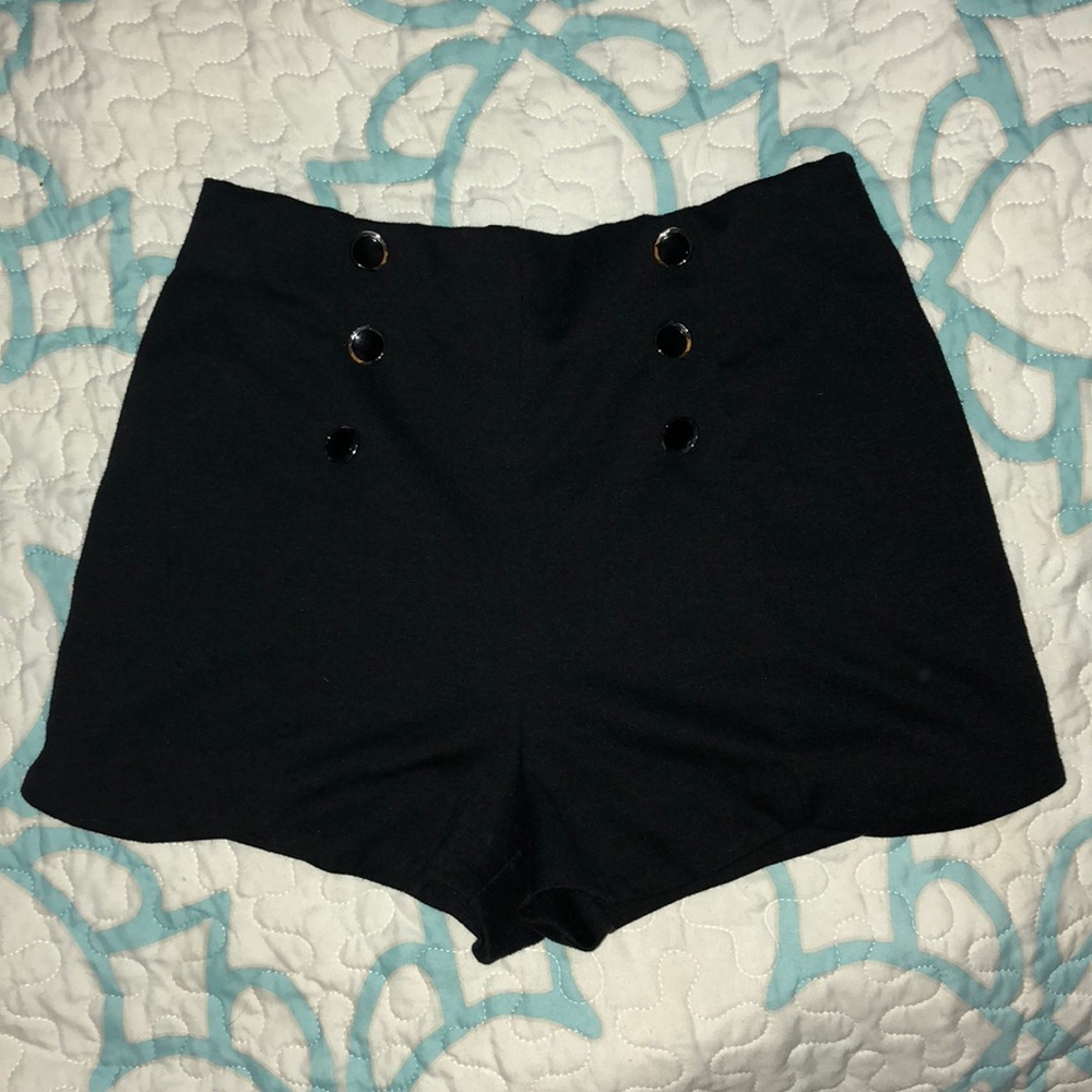 Black High Waisted Shorts